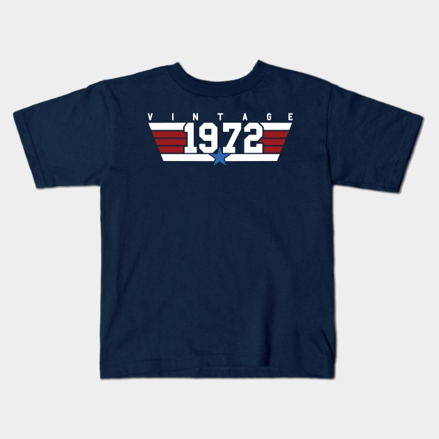Vintage 1972 Aviator Kids T-Shirt by Styleuniversal